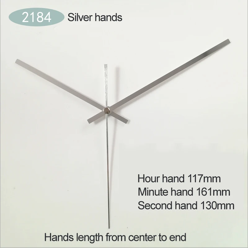 

100sets S Shaft 2184# Silver Long Hands (just hands) DIY Hands Metal Aluminum Quartz Clock Accessory High quality DIY Clock kits