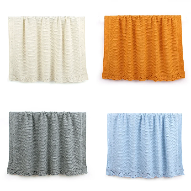 Одеяло для новорожденного вязаная пеленка супер мягкий шарф одеяло s младенцы