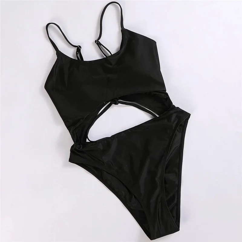 Для женщин купальник сексуальный цельный с вырезами купальные костюмы Винтаж