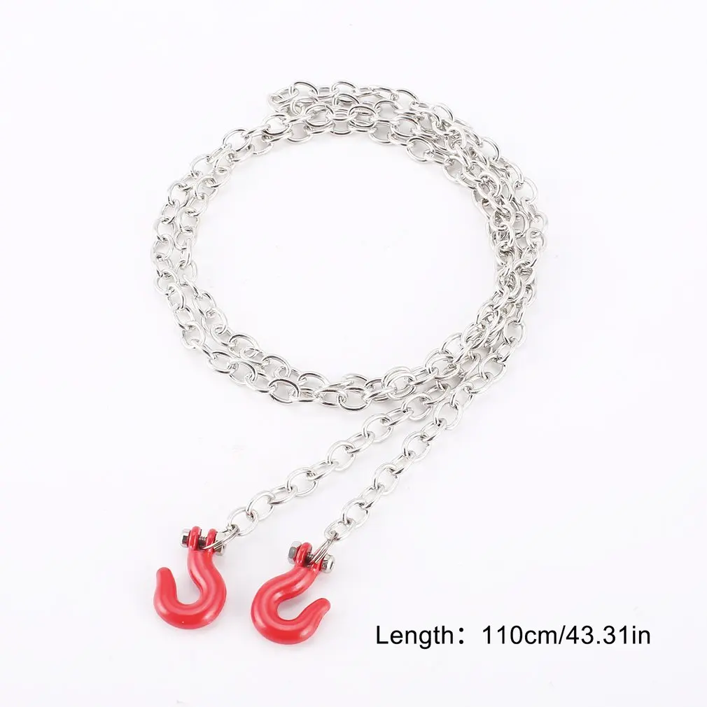 

T-power 1/10 Metal Trailer Hook Tow Chain Shackle Wire for Axial SCX10 TF2Crawler RC Car Model Spare Parts Accessories