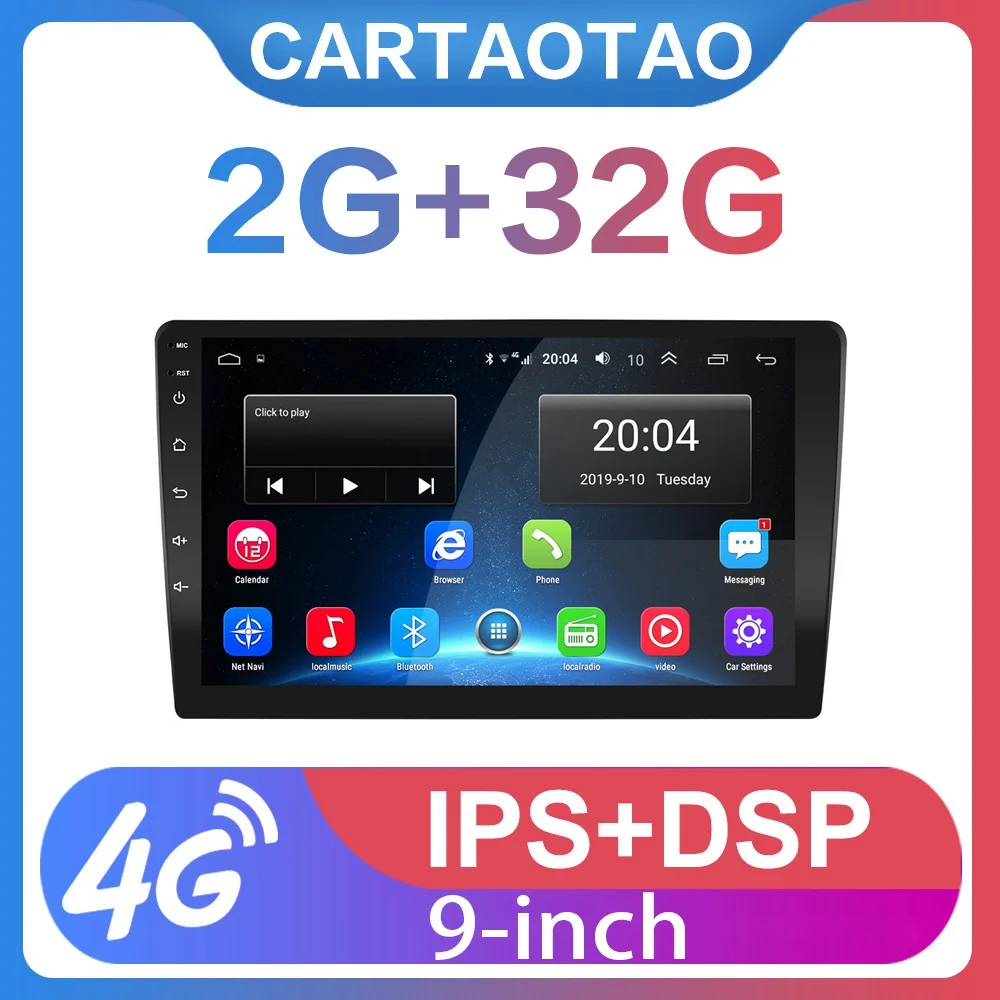2G+ 32G 2din Android 8,1 GO Автомобильный мультимедийный видео плеер 9 дюймов универсальный автомобильный Радио gps навигация wifi плеер, без DVD