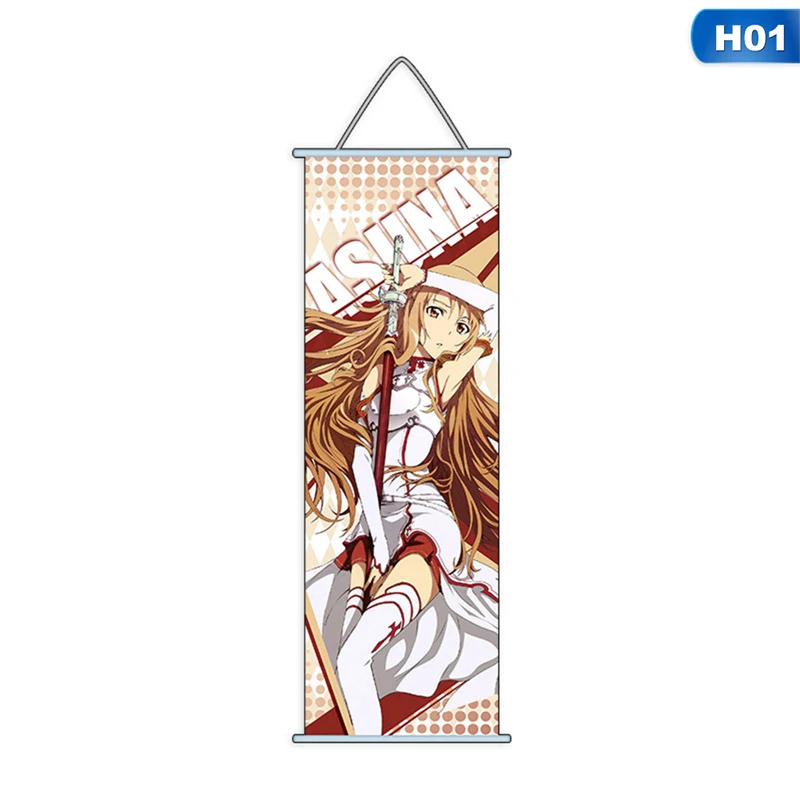 Меч искусство онлайн алинизация аниме плакат модульные шелковые картины