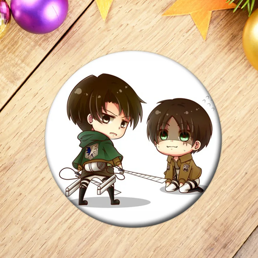 100 стилей Аниме Атака Титанов бейж с дисплеем мультяшная фигура Эрин Леви рюкзаки