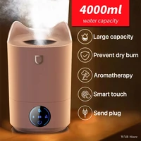 ezsozo 3000ml home air humidifier dual nozzle cold fog aroma diffuser color led light heavy ultrasonic smart touch humidifier