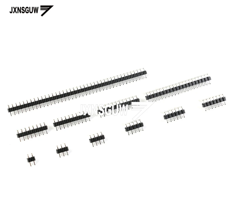 

40PCS 2.54mm spacing single row Curved needle Insert needle 1*2P 1*3P 1*4P 1*5P 1*6P 1*7P 1*8P 1*10P 1*12P 1*20P 1*40P