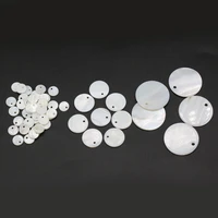 10pcs natural freshwater shell charm round white shell loose isolation beads for jewelry charm necklace bracelet accessory gift