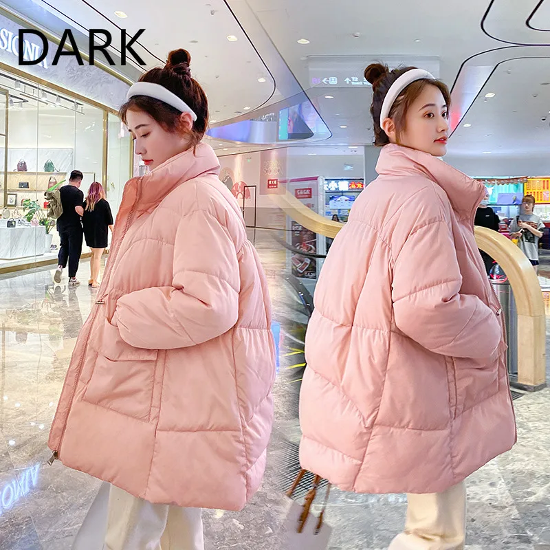 [Темный] 2020 новая куртка в Корейском стиле Женская зимняя свободная и ленивая
