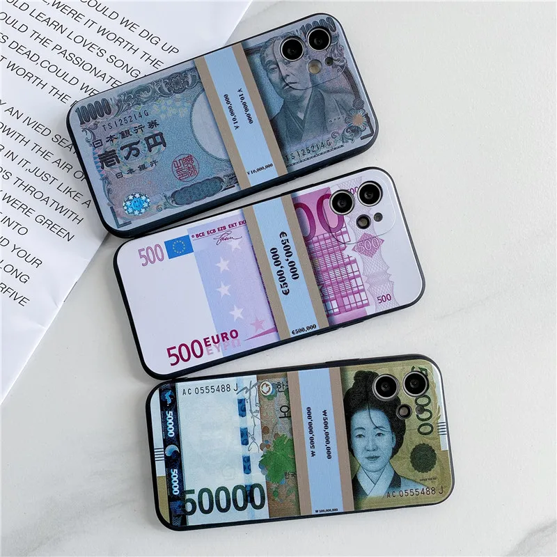 Чехол для телефона с денежными купюрами iPhone 14 13 12 11 Pro X XS Max Xr 7 8 Plus чехол из ТПУ