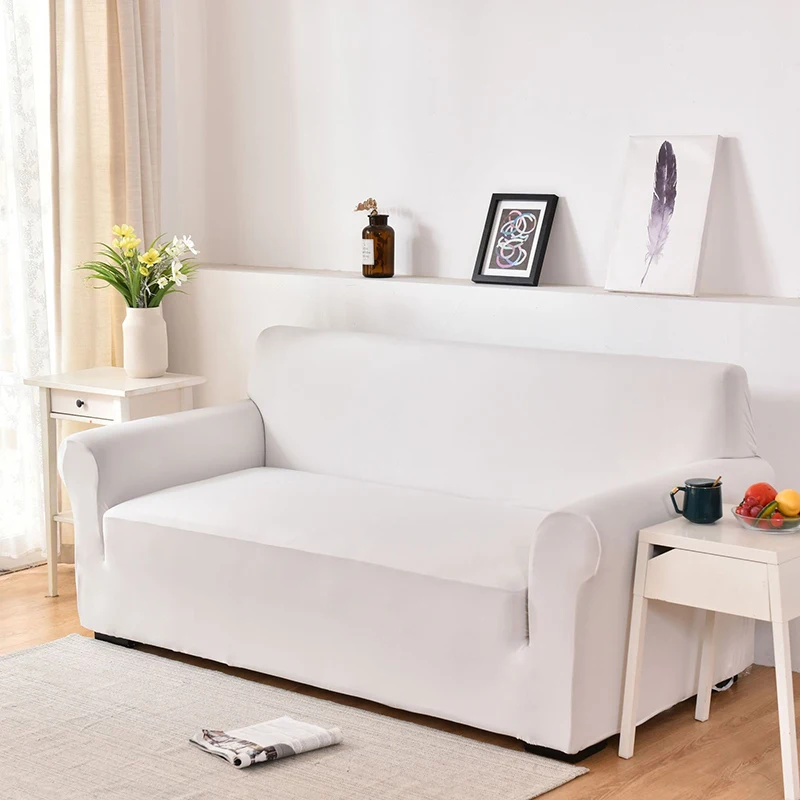 L-стиль секционный угловой диван-диван Одноцветный эластичный чехол для дивана
