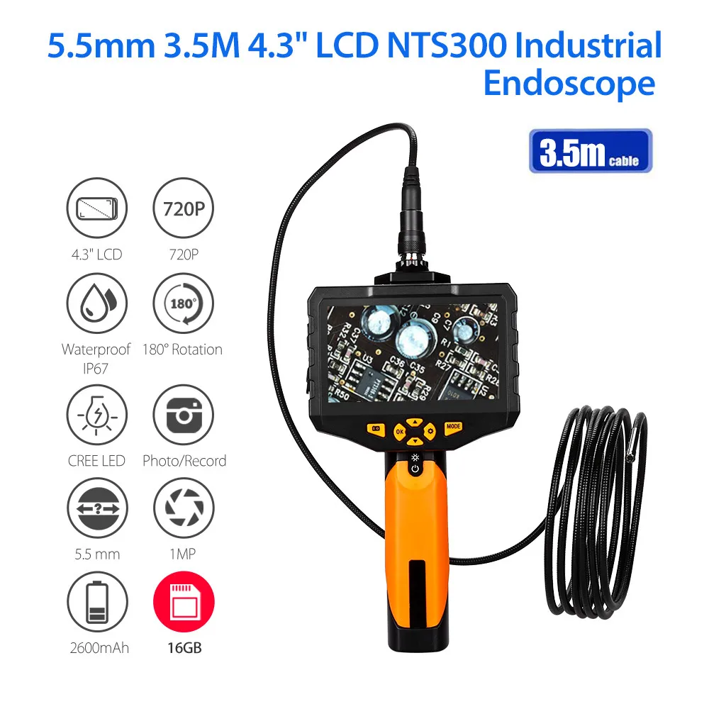 Расширьте свои глаза 3 5 дюймов Встроенный монитор Диаметр мм техническое