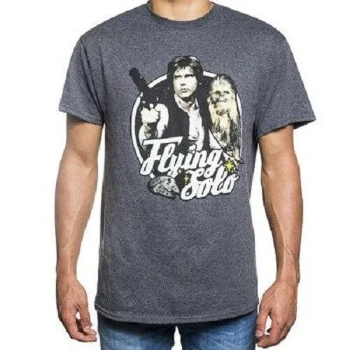 Мужская Летающая Футболка соло Start Wars серая несколько размеров|Мужские футболки|