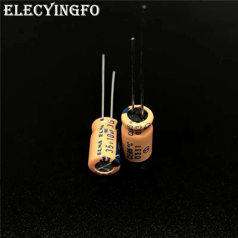 

10pcs/100pcs 10uF 35V10uf ELNA 6.3x11mm Orange 35V10uF Audio Capacitor