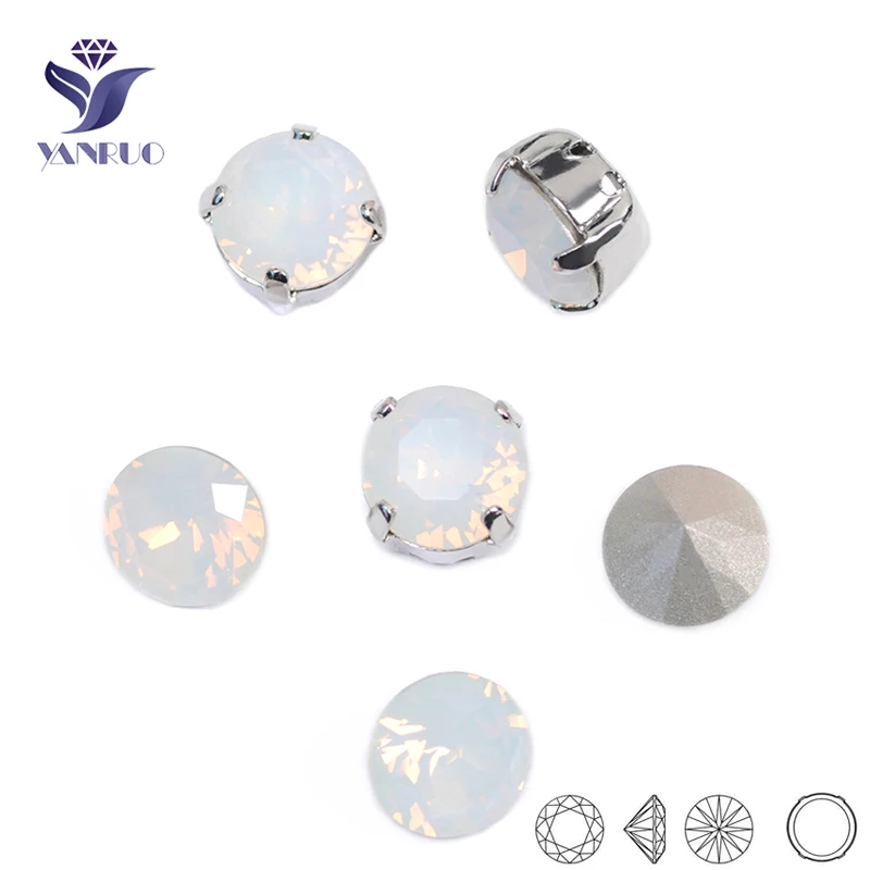 1357 блестящая огранка белый опал Блестящий Бриллиант пришитые Стразы K9 кристаллы