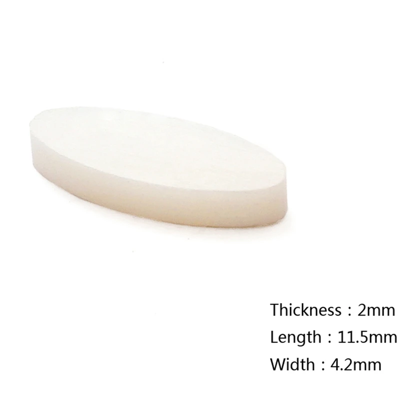 

10Pcs Inlay Material White Mother of Pearl Shell Blanks Sheet Oval Inlay Material for Guitar