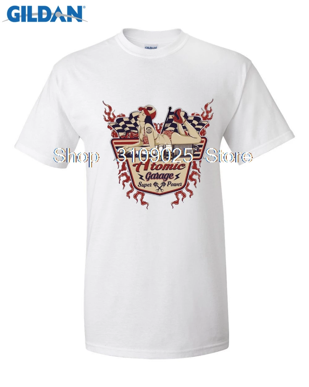 Забавная Мужская хлопковая футболка в старом школьном атомном гараже с