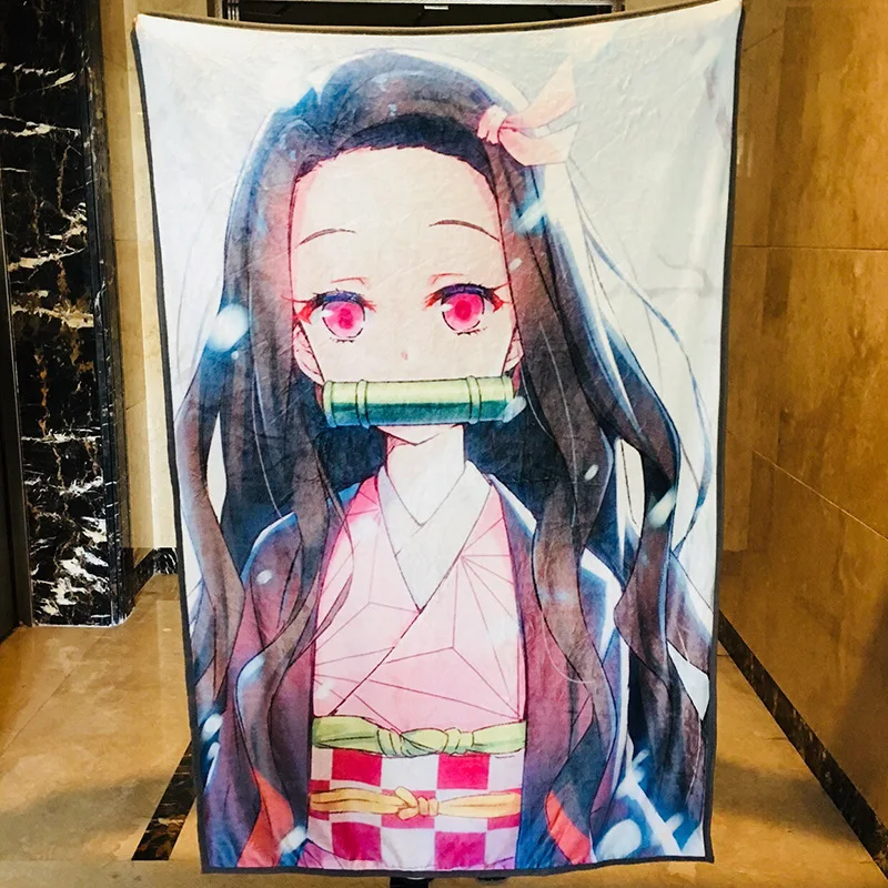 Одеяло с дьявольским лезвием рассекающее демонов Kimetsu No Yaiba Kamado Tanjirou Nezuko летнее