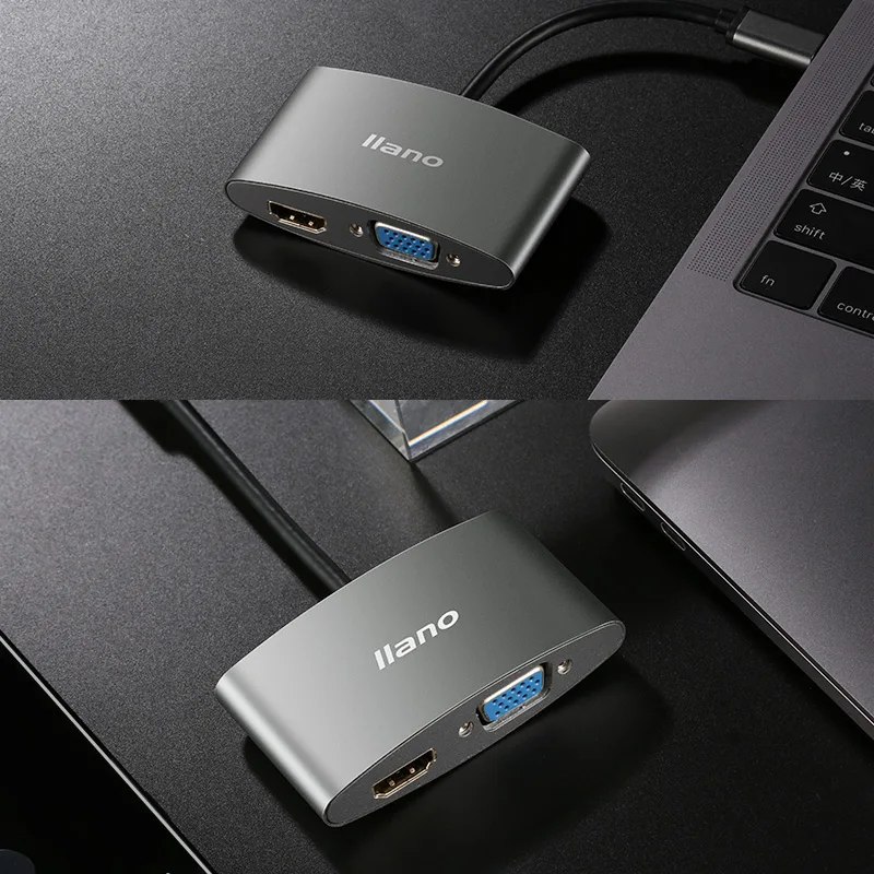 Адаптер Llano USB C HDMI VGA Тип к 4K Thunderbolt 3 для Samsung Galaxy S10/S9/S8 Huawei Mate 30 20/P30 Pro | Компьютеры и