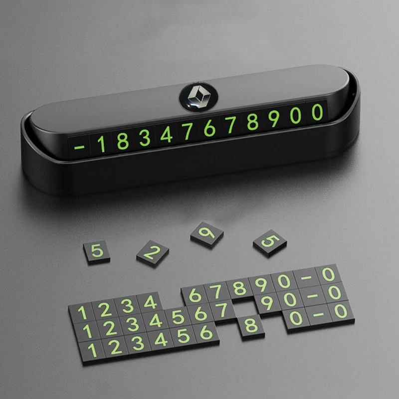 Car Temporary Parking Card Phone Number Plate For Renault Megane 2 3 Captur Latitude Clio 4 Scenic Laguna Auto Accessories | Автомобили и