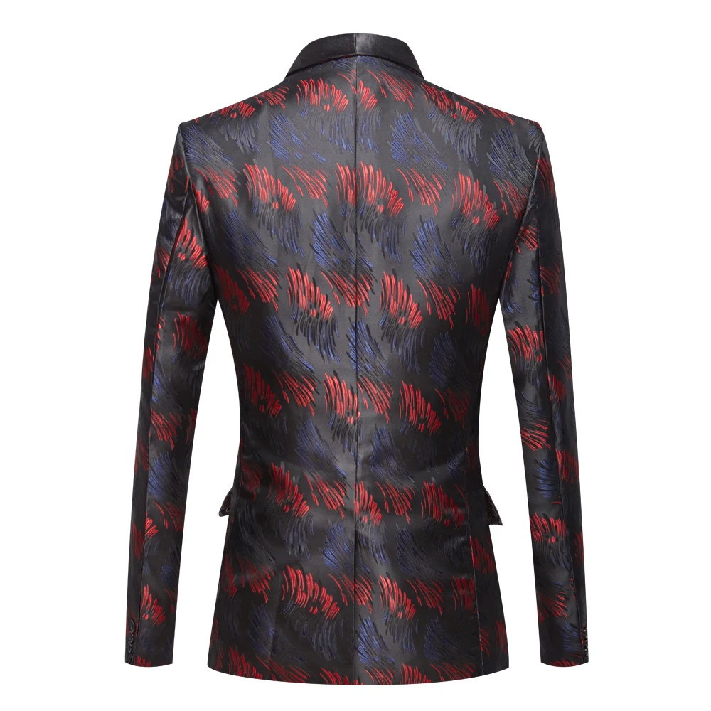 Мужские жаккардовые костюмы из 2 предметов смокинг для жениха с тиснением шалью и