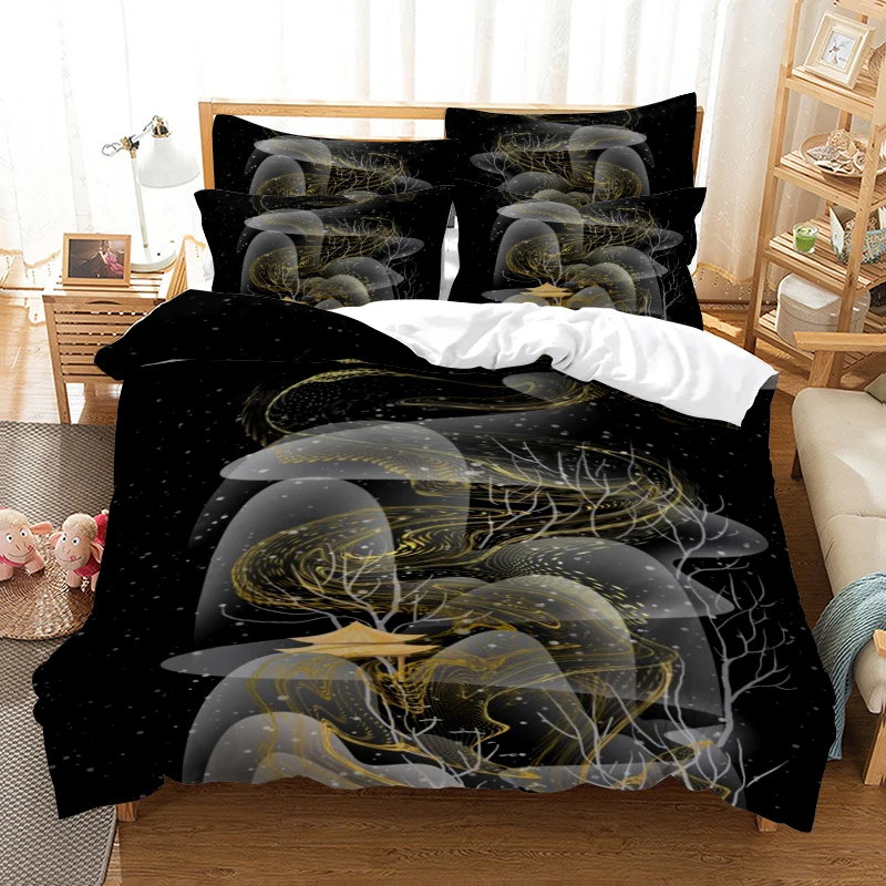 

3D Printed Bedding Set Art And Life Bedclothes Comforter Bedding Sets Luxury Cotton Bedding Size Set Twin Full Queen King