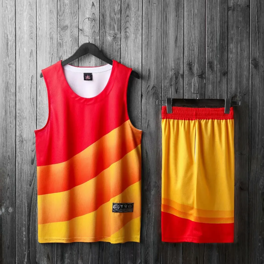 Яркие Мужские дышащие однотонные баскетбольные Джерси комплект униформы