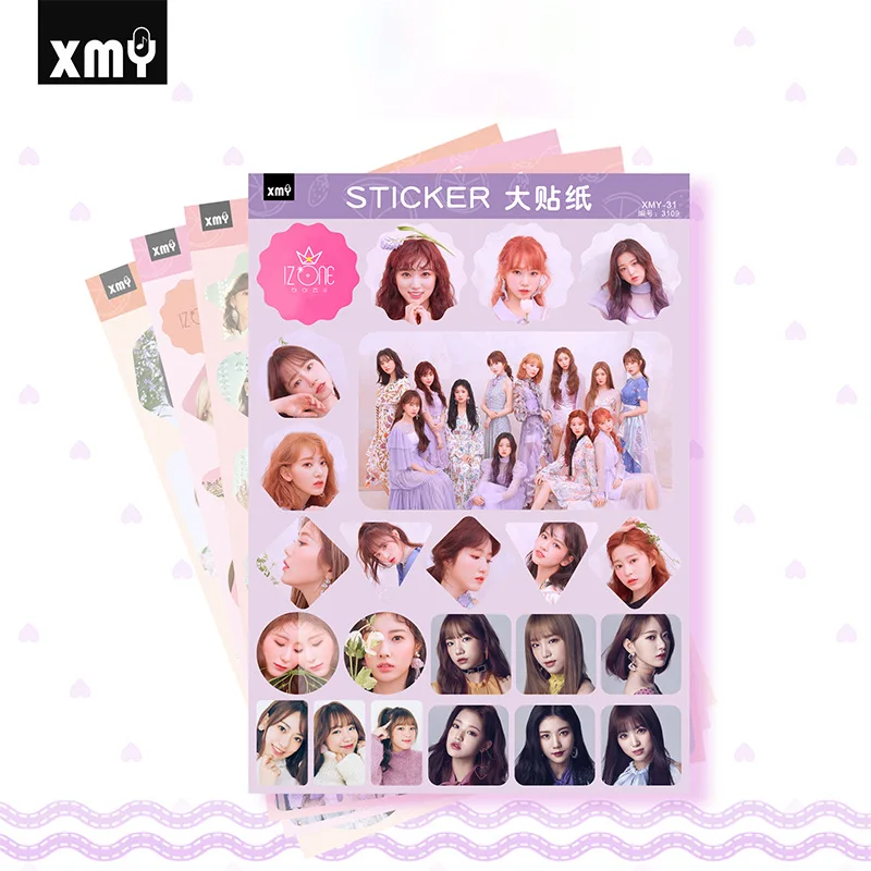 4 шт./компл. KPOP стикер NCT Seventeen REDVELVET BNK48 MONSTA-X группа креативные фото наклейки kpop поставки