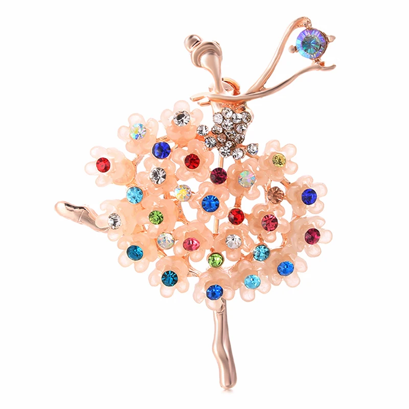 1 шт. хрустальные балерины для девочек броши блестящая стеклянная брошь заколки