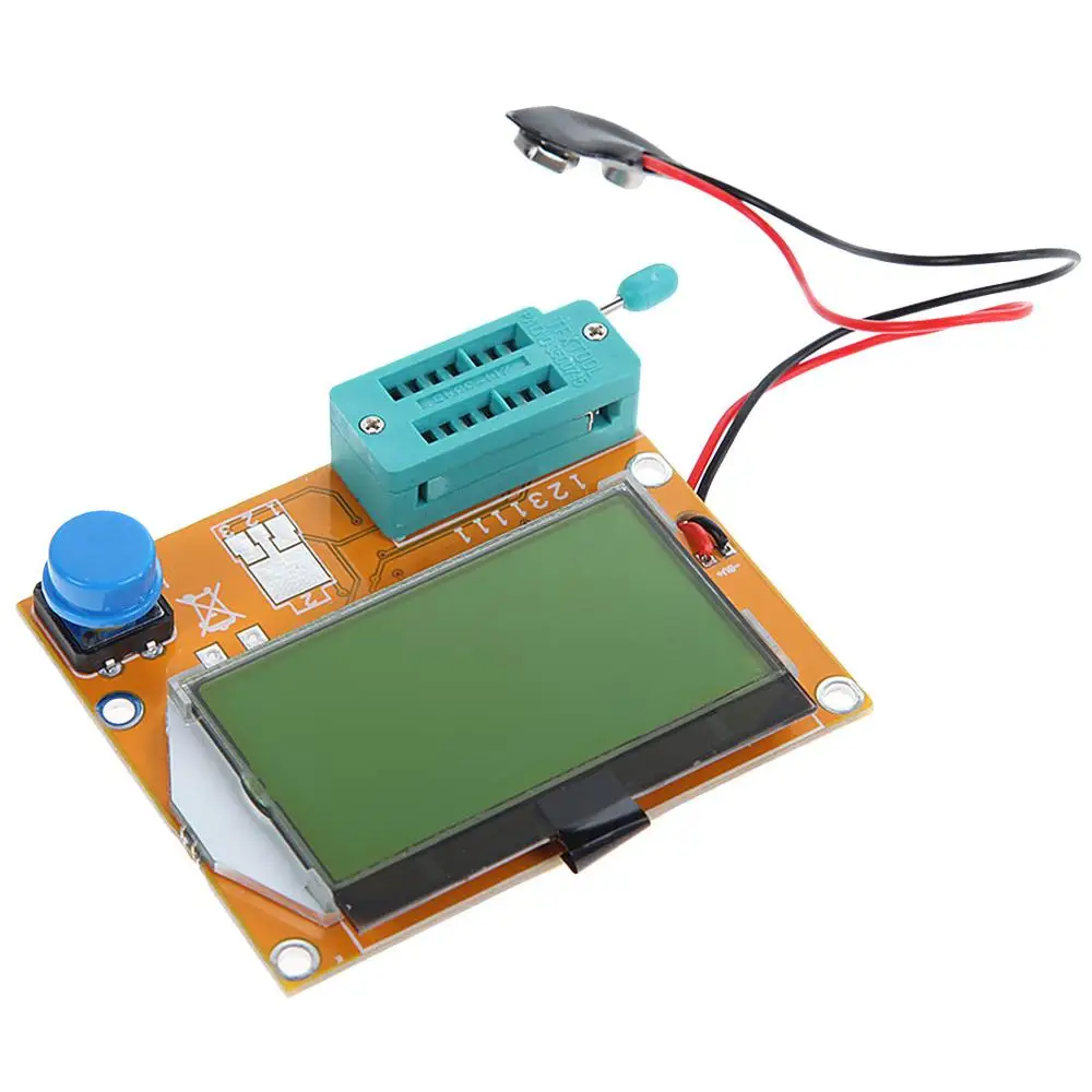 Цифровой тестер транзисторов с ЖК дисплеем фотометр 12864 9 В измеритель емкости