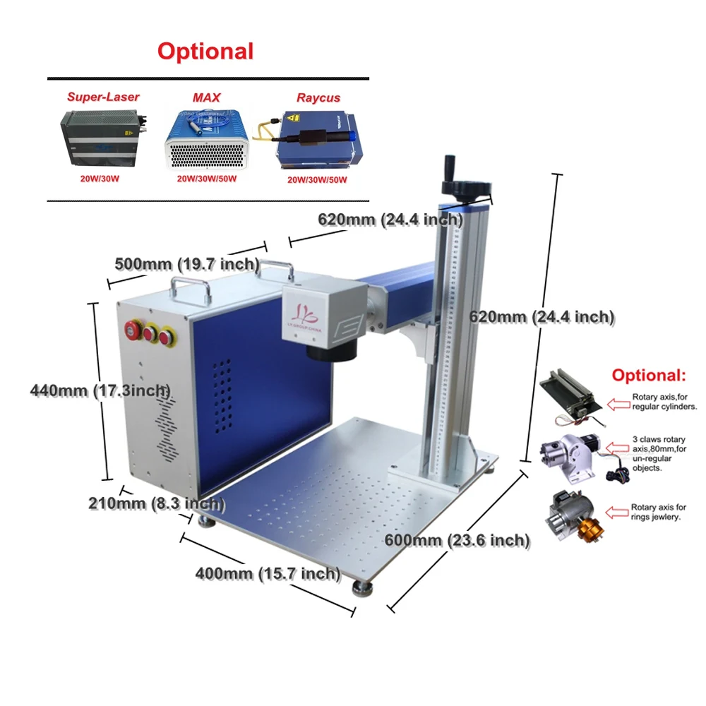 Лазерная гравировальная машина для лазерной маркировки лазерная резки металла 20