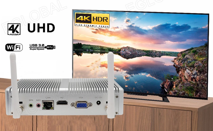 Дешевый мини ПК Windows 10 Barebone Настольный компьютер Intel Core i3 5005U/i3 4030U/Celeron 2955U HTPC minipc HDMI VGA Wifi