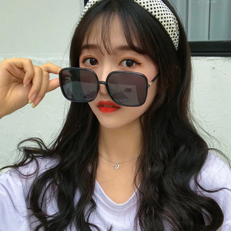 

Fashion Men Women Anti-blue Computer Reading Protective Glasses Brand Design Square Large Frame PINK Gradient Sun Glasses UV400