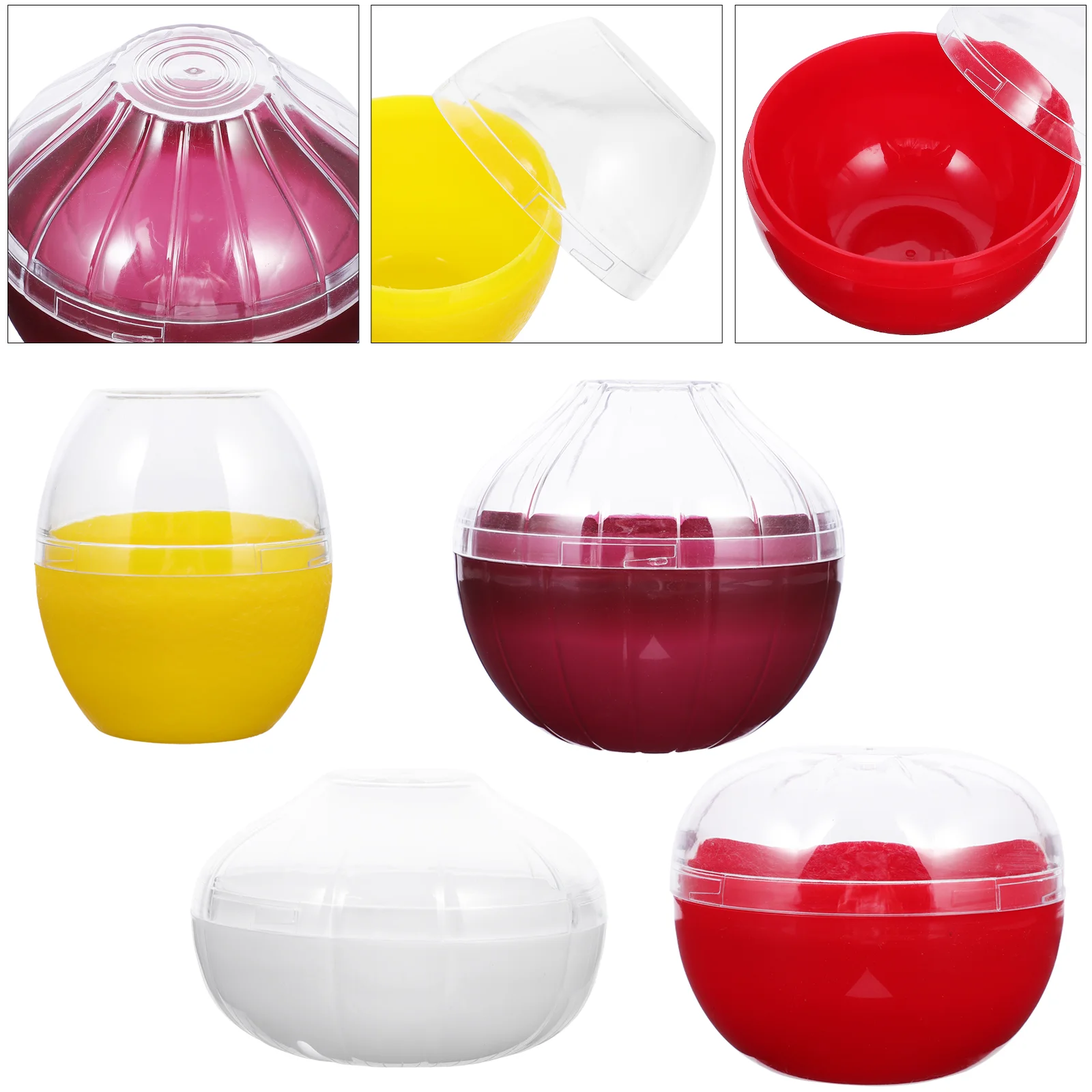 

4Pcs Vegetable Shaped Boxes Fresh-Keeping Containers Adorable Sealed Holders
