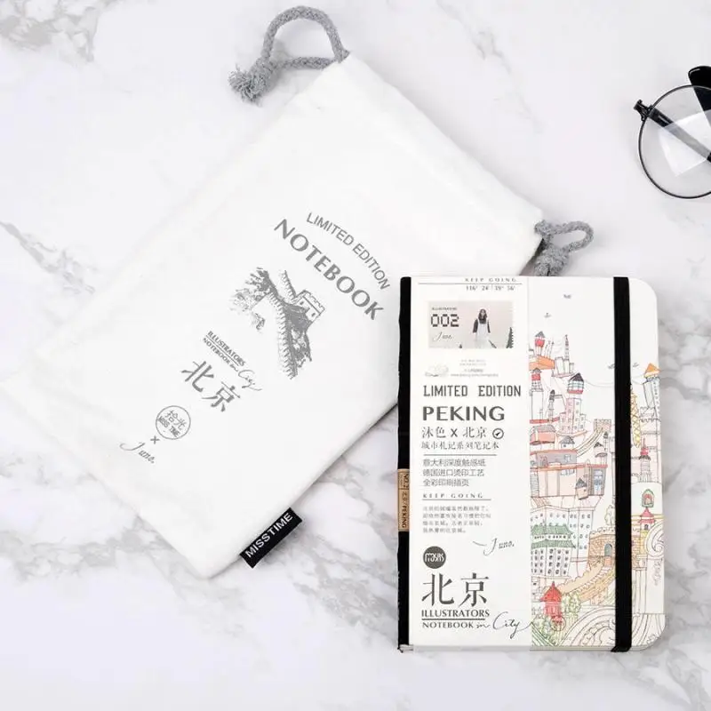 Блокнот в твердой обложке для путешествий с завязками милый свежий Ежедневник