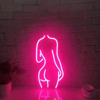 acrylic lady led neon sign lights wall hanging light neon bulbs lamp bedroom decoration lighting for bar party club home bedroom