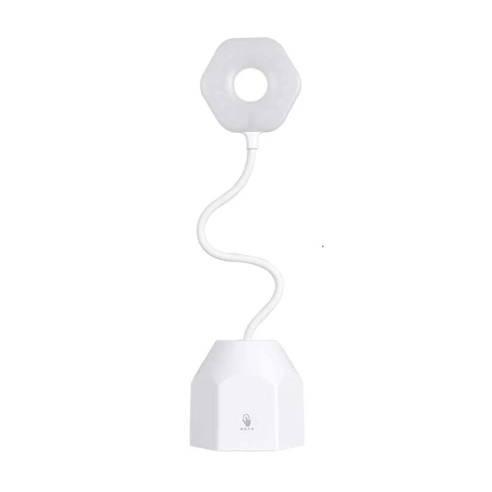 white 13x43mm 1 шт., вращающаяся на 360 градусов Настольная лампа, защита глаз, светильник для чтения книг, студенческий Ночной светильник, 6000-6500K светодиодный Настольный светильник - Цвет корпуса: white 13x43mm