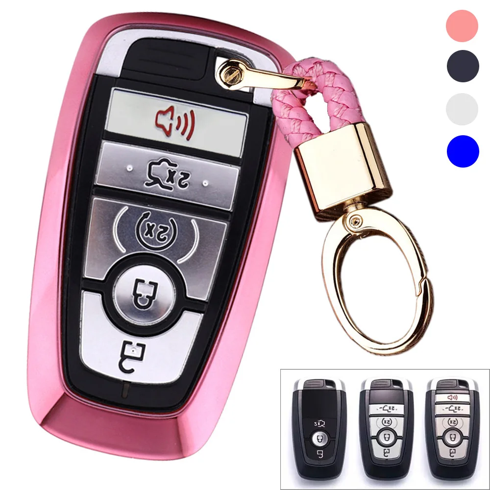 

3 4 5 Buttons TPU Key Fob Cover Case for Ford F150 F250 F350 Escape Explorer Fusion Mustang Transit Edge Expedition Ecosport