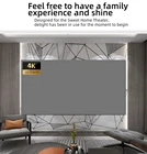 Металлическая занавеска с защитой от света, 16:9, 60, 84, 100, 120, 130 дюймов, портативный проекционный экран 3D HD для дома и улицы, офиса