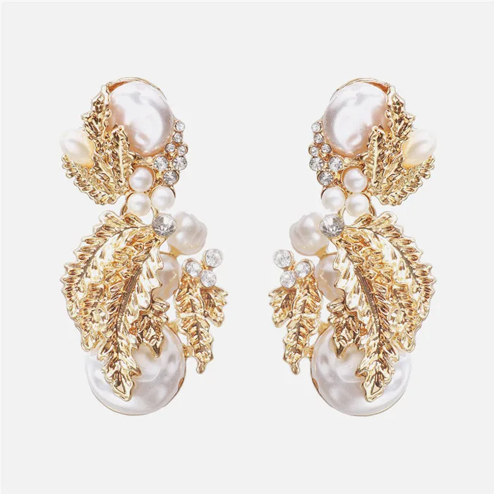 Bestessy ZA Rhinestone Эффектные серьги Boho модные хрустальные большие висячие серьги для женщин вечерние ювелирные изделия Bijoux - Окраска металла: E1545