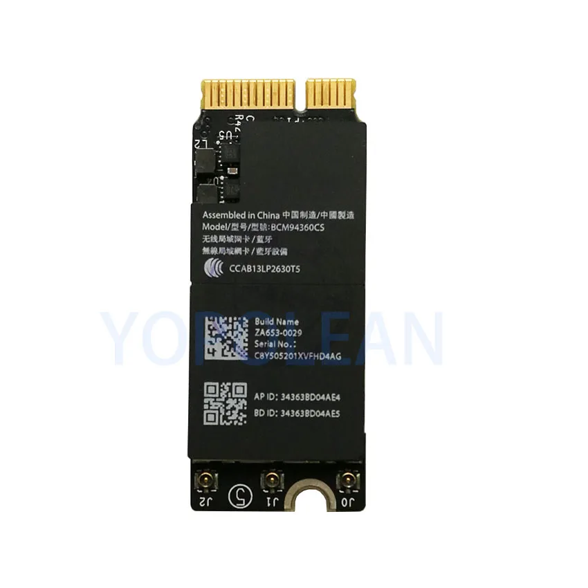 Оригинальная BCM94360CSAX Wi Fi карта для Apple Pro Retina A1425 A1502 A1398 802.11ac Bluetooth 4 0 653 0029 2012 2013