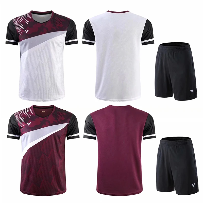 

NEW Badminton Sport Clothes Men Women Table Tennis Setst Qucik Dry Tennis Tee Top Man Girl Gym Fitness Male Running Suit