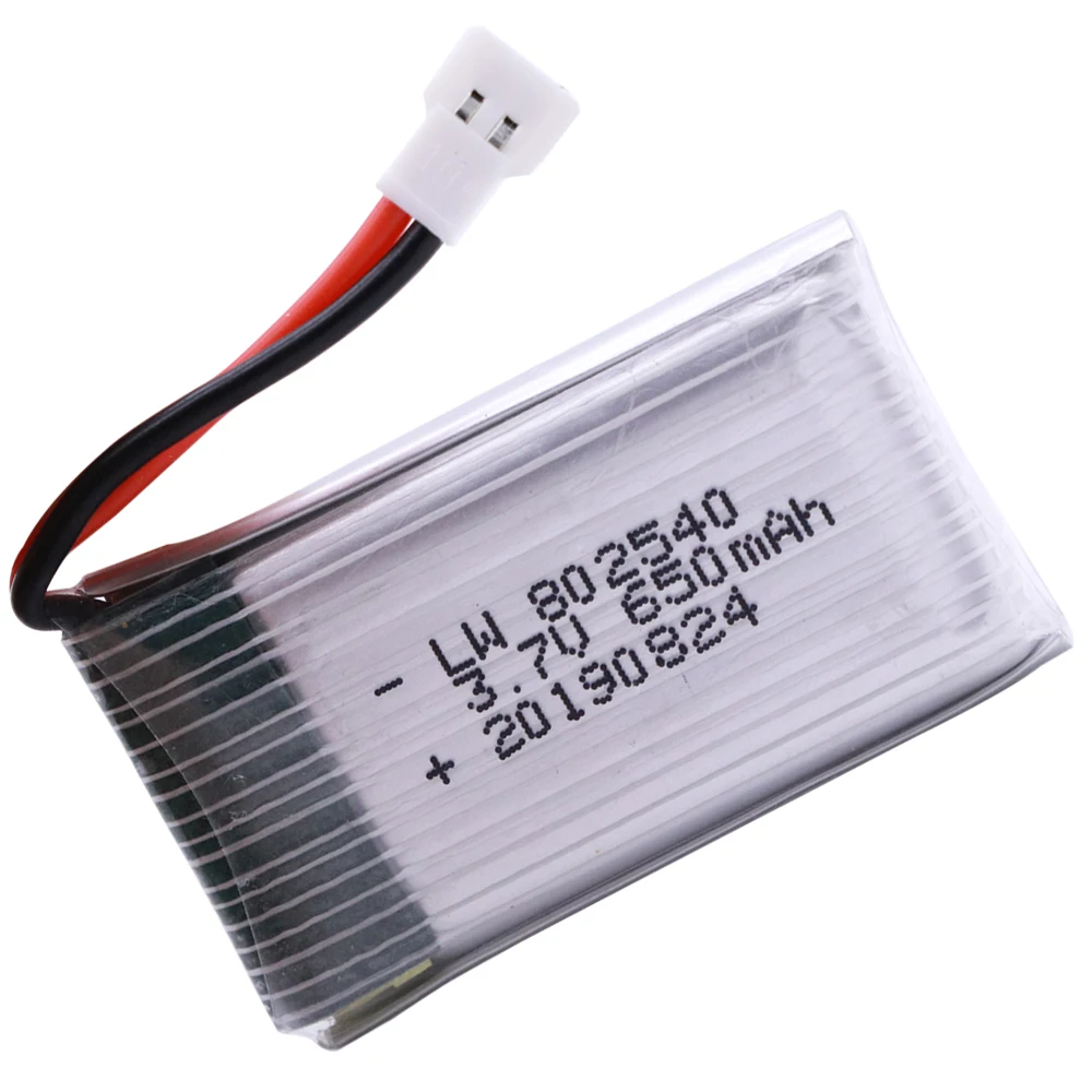 High Rate 3.7V 650mAH  Lipo battery  For Syma X5C X5HC X5HW FY550 HJ818 HJ819 Quadrocopter RC Battery accessories 3.7 V 802540 images - 6