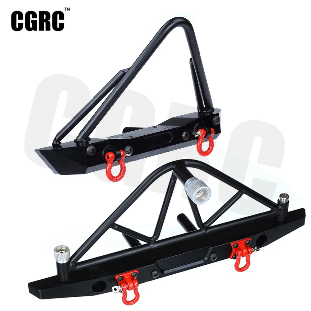 RC автомобиль CNC Металлические передние задние бамперы с запасной консоль шиной
