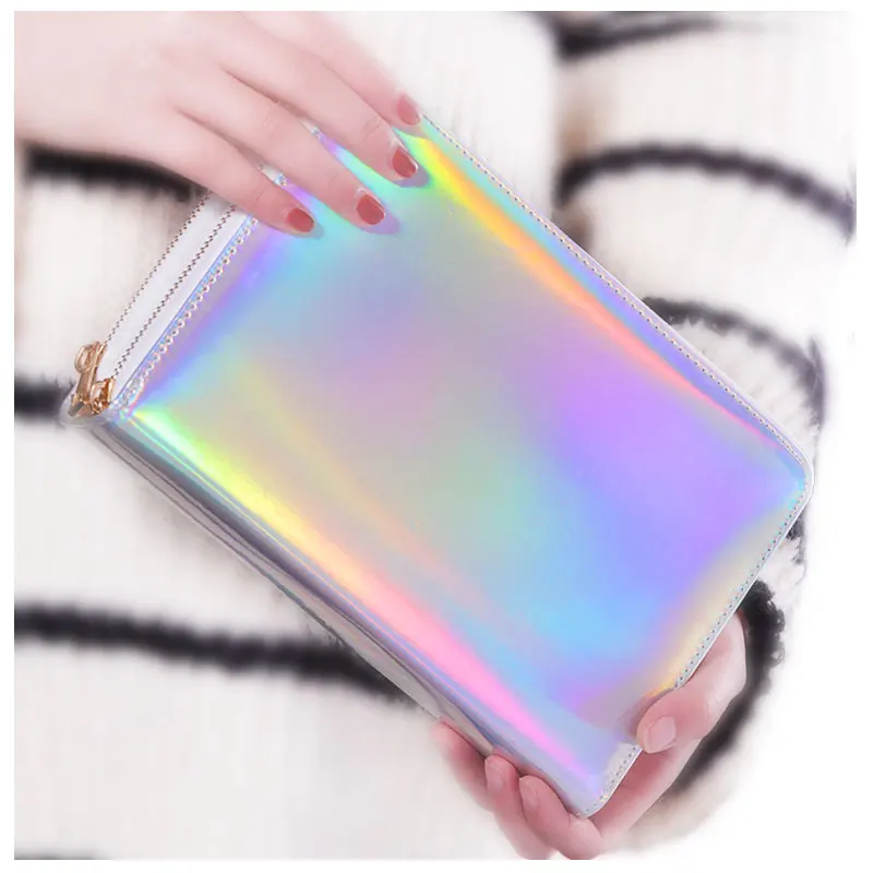 

1 Piece Holographic Stamping Template Case Holder Laser Silver Pink Round Rectangle Nail Art Plate Organizer