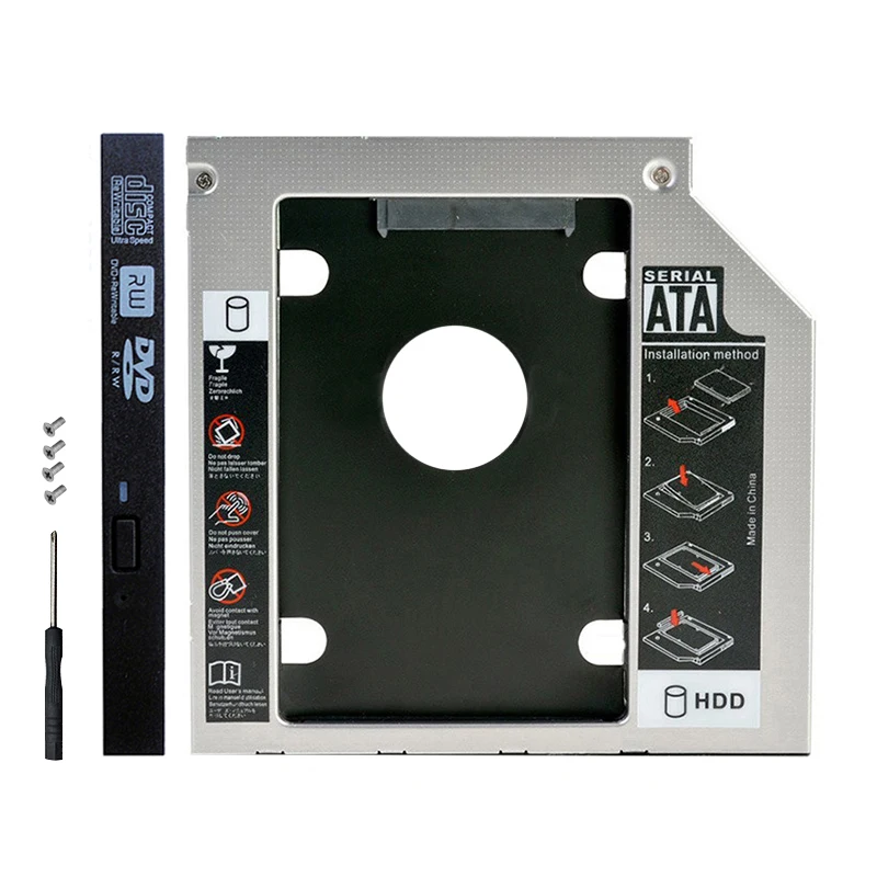 

2-й жесткий диск Caddy 12,7 мм, 9,5 мм, 9,0 мм, SATA 3,0, 2,5 дюйма, HD, чехол для ноутбука, Blu-ray, CD, Φ, оптический