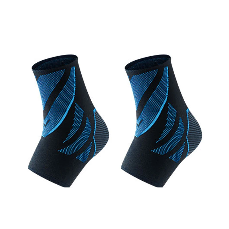 2 Pieces Blue WorthWhile, 1 шт., компрессионная поддержка голеностопа, противоскользящая, для мужчин и женщин, для тренажерного зала, фитнеса, нейлоновые эластичные ремешки для ног, защита для футбола - Цвет: 2 Pieces Blue