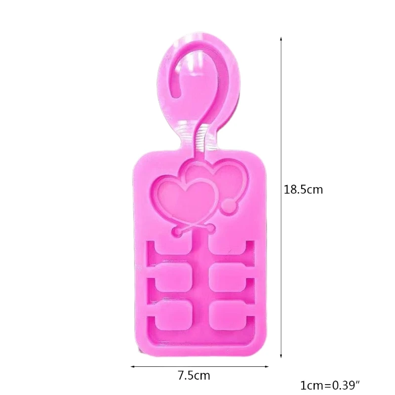 

Glossy Car Hanger Epoxy Resin Mold Hook up Casting Silicone Mould DIY Crafts Making Tool