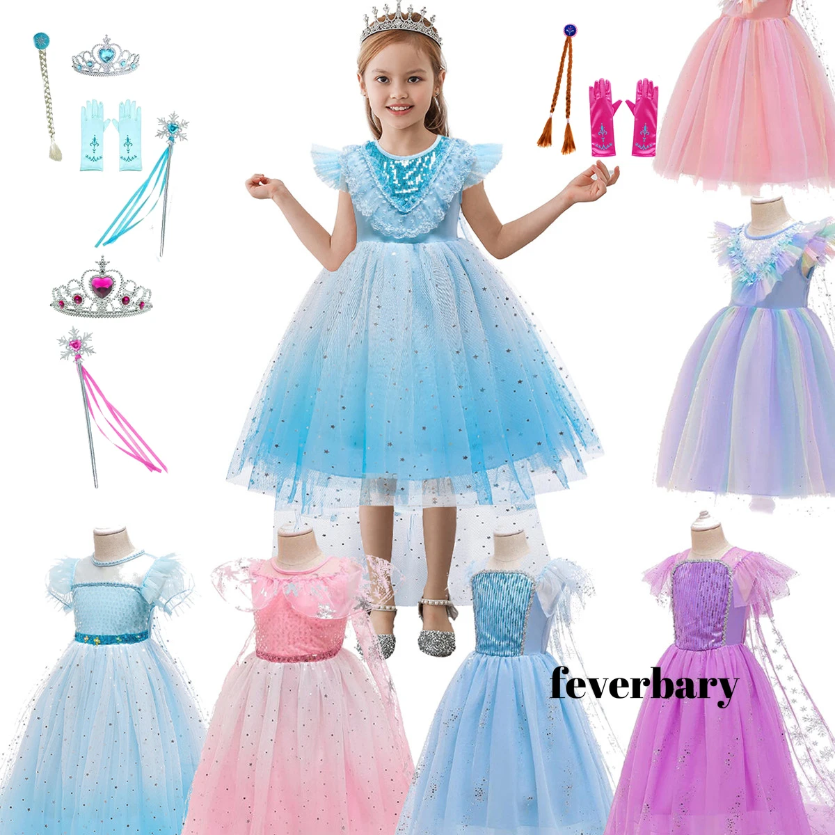 

NEW Girls Sofia Princess Dress Sophia Cosplay Costume Kids anime Sleeping Beauty Dresses Child Party Birthday Costumes Dress Up