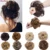 BENEHAIR грязный булочка резинки для волос, резинка для волос искусственные волосы синтетический Для женщин шиньон  эластичная повязка с нахлестом шиньоны для Для женщин прически, ободок для волос, накладные волосы - изображение