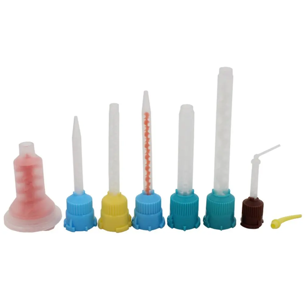 100/50pcs Dental Impression Material Heavy Body Mixing Head Rubber Silicone Mixing Head Safe And Non-toxic Dental Material