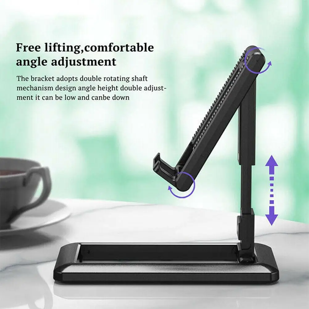foldable tablet mobile phone desktop phone stand for ipad iphone samsung desk holder adjustable desk bracket smartphone stand free global shipping